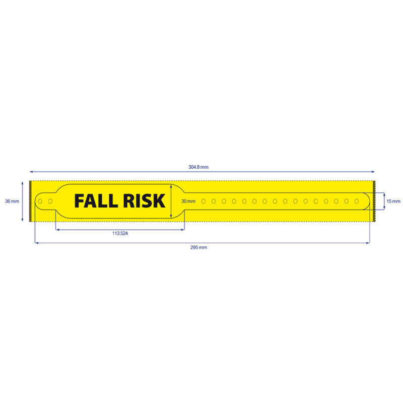 ALERT FALL RISK medical alert 30mm clasp-fastening adult hospital wristband.jpg